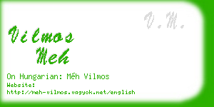 vilmos meh business card
